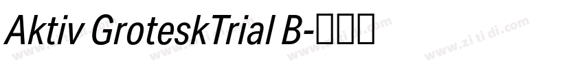 Aktiv GroteskTrial B字体转换